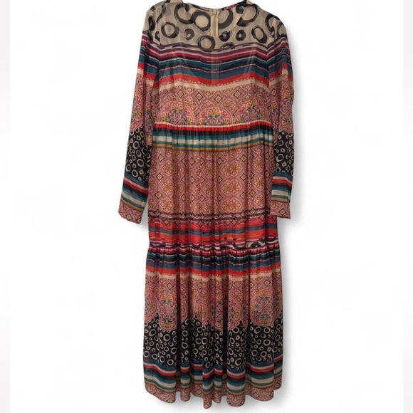 Donna Morgan Long Sleeve Printed Midi Dress – Size 0 - Picture 1 of 7